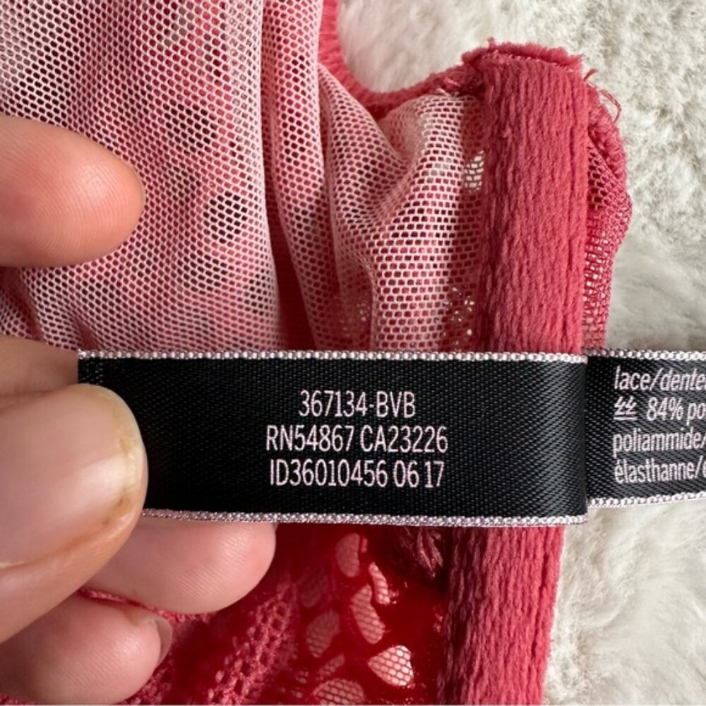 Victoria Secret | Pink Lace Mesh Very Sexy Bralette | Size Large - Picture 11 of 12